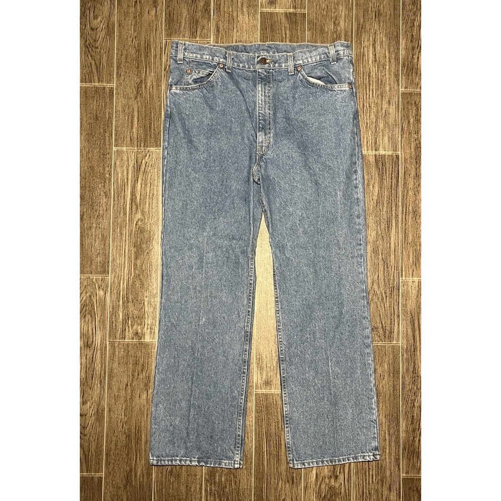 Levi's 517 Bootcut Jeans Mens 40x30 Blue Vintage Orange Tab Made in USA